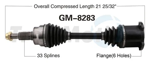 GM-8283 – TRAKMOTIVE CV Axle Shaft, OE Replacement